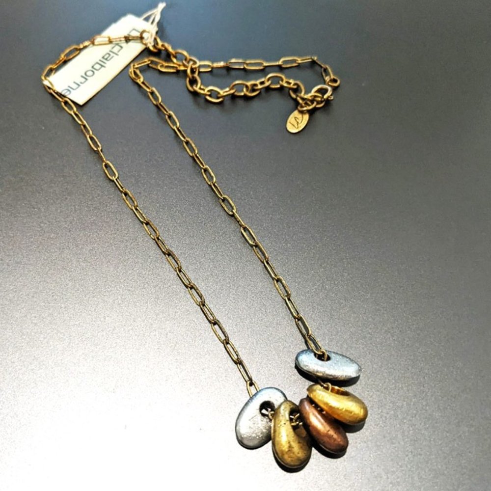 Rare Find! NWT Vintage Liz Claiborne Spiritual Earth Stones Necklace